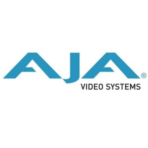 The logo of the brand AJA video systems